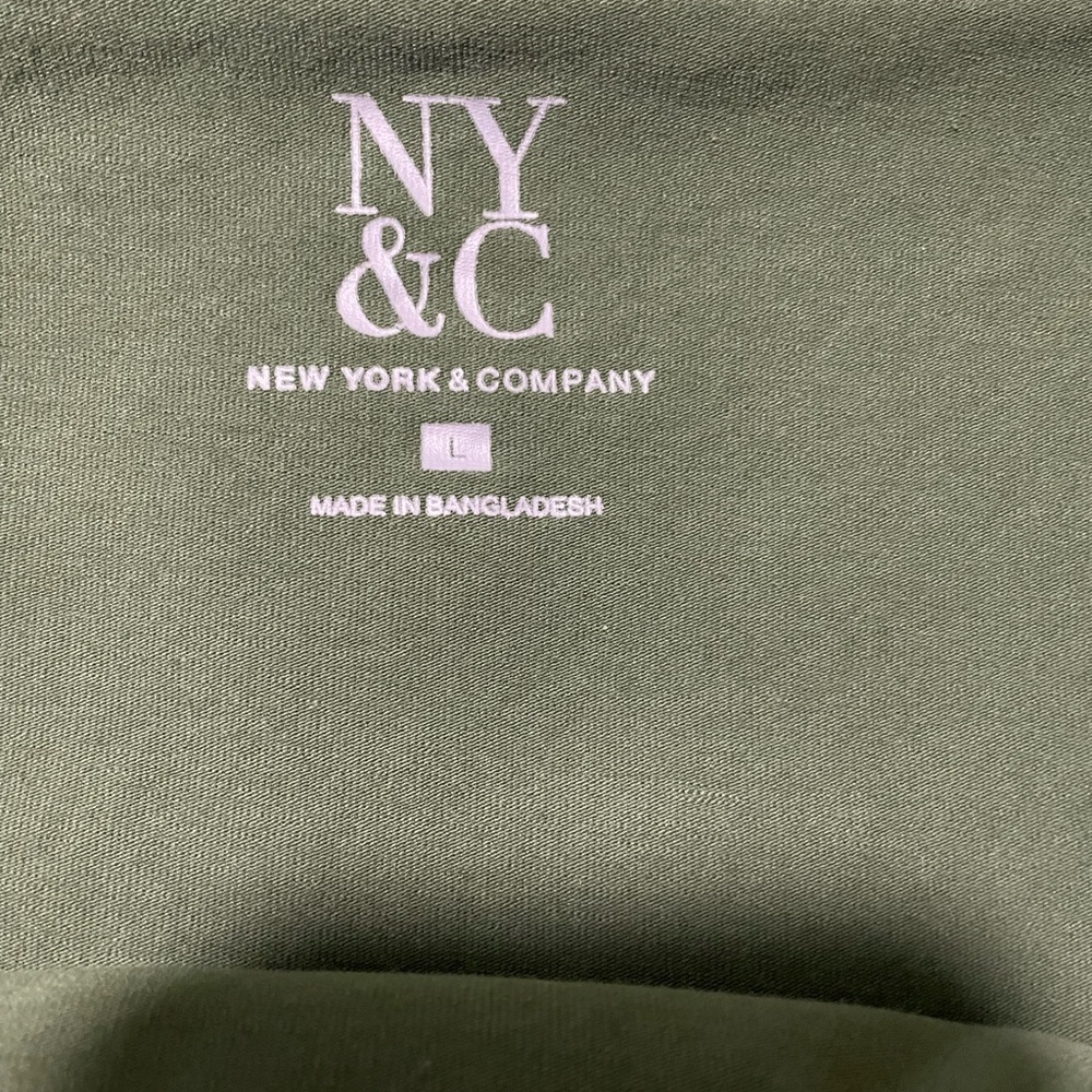 New York & Company Olive Green Top - Picture 2 of 5